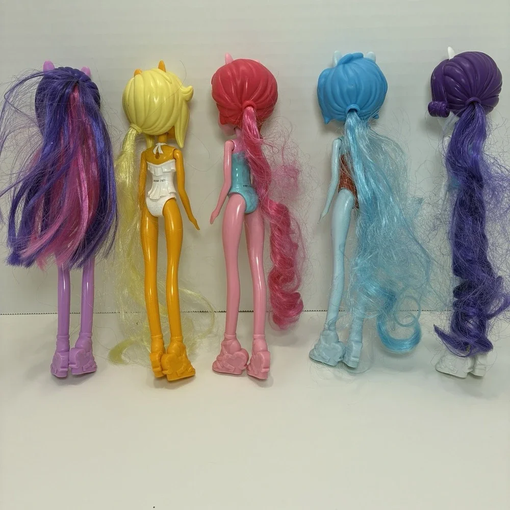 My Little Pony Equestria Girls Doll Lot of 5 Pinkie Pie Rarity Rainbow Dash 9